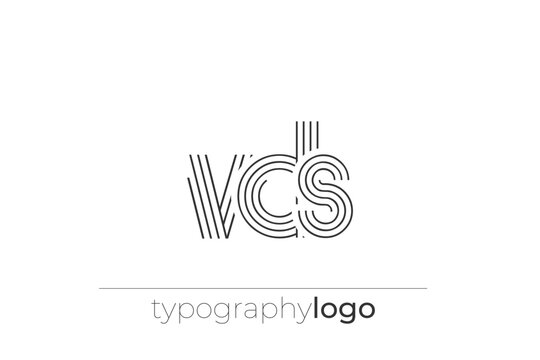 VDS modern geometric typography logo