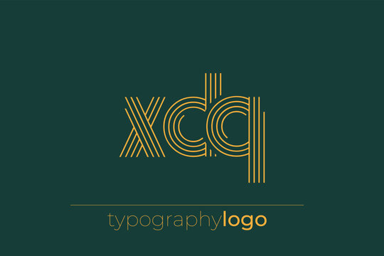 XDQ modern geometric typography logo