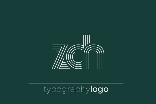 ZDN modern geometric typography logo
