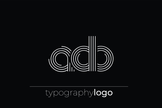 ADB modern geometric typography logo