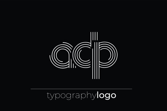 ADP modern geometric typography logo