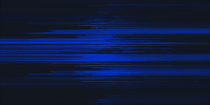 Abstract digital glitch art with horizontal blue lines and dark background, evoking a sense of digital distortion and data corruption.