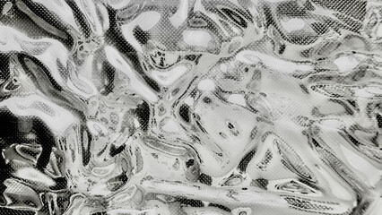 monochrome liquid chrome texture ripples across a futuristic abstract metallic surface casting...