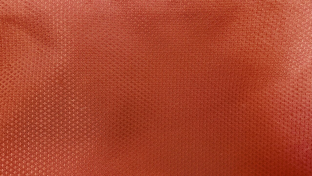 macro terracotta polyester mesh fabric texture features detailed weave pattern capturing warm minimalist design aesthetic