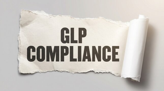 GLP-1 Compliance text on a piece of torn paper