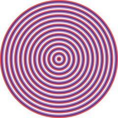 Naklejka premium Visual effect created by coral, violet, lavender and white circles getting progressively smaller on a transparent background