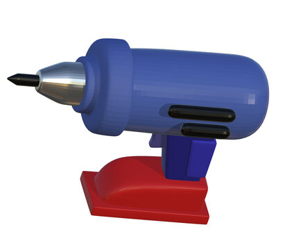 Cordless Electric Screwdriver Tool Construction Equipment 3D Illustration Design