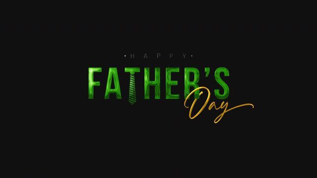 Green shiny typography perfect for fathers day celebration designs. Ideal for posters, cards, social media graphics, and printables.