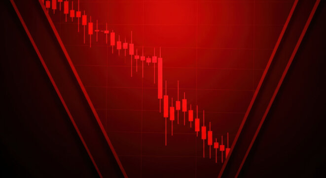 Stock Market Chart Crash Finance Crisis Economic Recession Bear Market Descending Trend Investment Risk Financial Downturn Decrease Loss Diagram