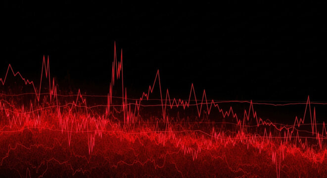 Stock Market Crash Abstract Red Financial Graph on Black Background Economy Crisis Investment Risk Global Recession Downturn Decrease Failure Concept