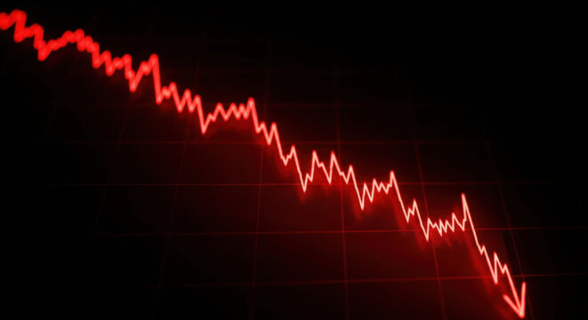 Stock Market Crash Showing Downtrend Loss Decrease Financial Recession Economic Crisis Bear Market Investment Failure Risk Management