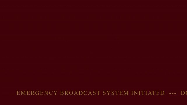 Retro Emergency Broadcast System Please Stand By Title Card Motion Background
