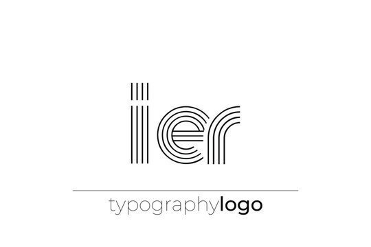 IER modern geometric typography logo