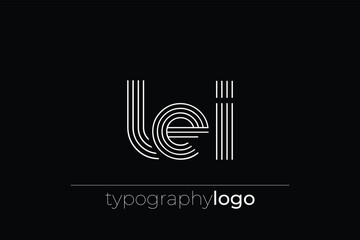 Obraz premium LEI modern geometric typography logo
