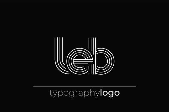 LEB modern geometric typography logo
