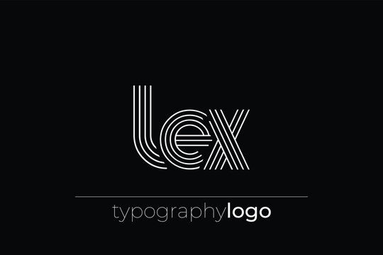 LEX modern geometric typography logo