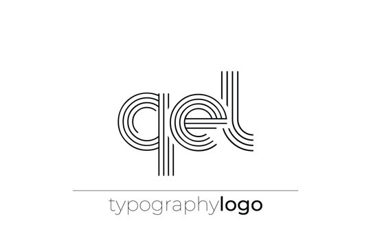 QEL modern geometric typography logo