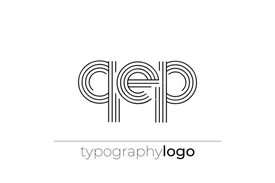 QEP modern geometric typography logo