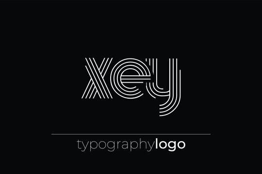 XEY modern geometric typography logo