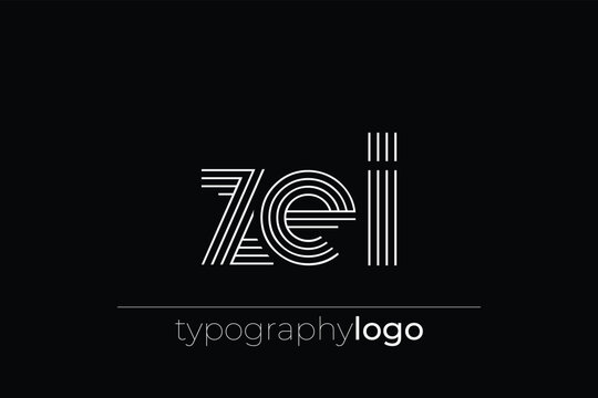 ZEI modern geometric typography logo