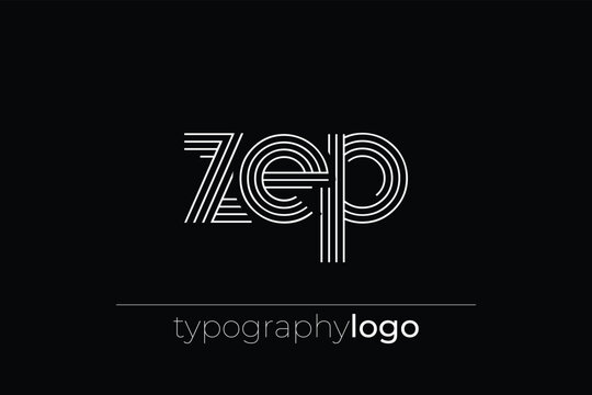 ZEP modern geometric typography logo