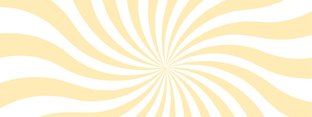 Vintage vector pattern with retro light rays and a grunge abstract backdrop. Pop bright concentration line background and promotional. Sun beam vector banner design pop art comic burst gradient © JERRY