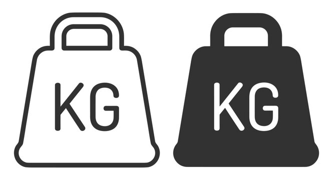 weight scale icon set with kilogram measurement vector illustration on transparent background