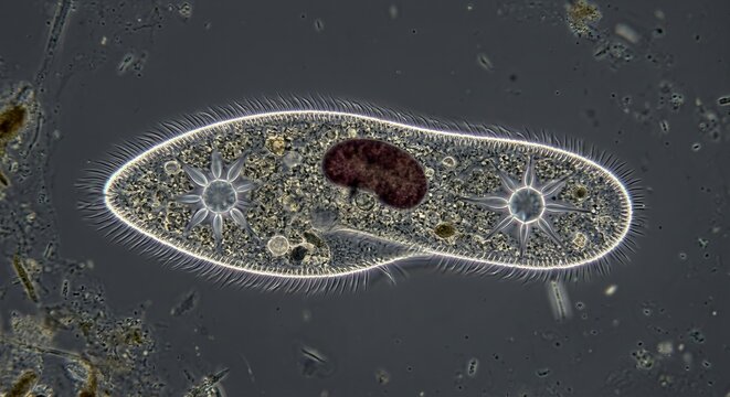 Microscopic Organism Under Magnification Microorganism Microscopy