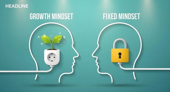 Growth Mindset and Personal Development Concept