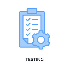 Fototapeta premium Testing Icon Lineal Blue Style. Vector Illustration For Graphic Design