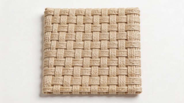 Woven textile pattern on white background