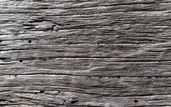 Weathered Gray Wooden Plank Texture Background