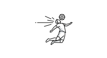 Fototapeta premium Man playing soccer with motion lines.