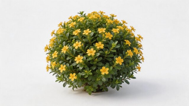 Yellow flowering plant in spherical shape