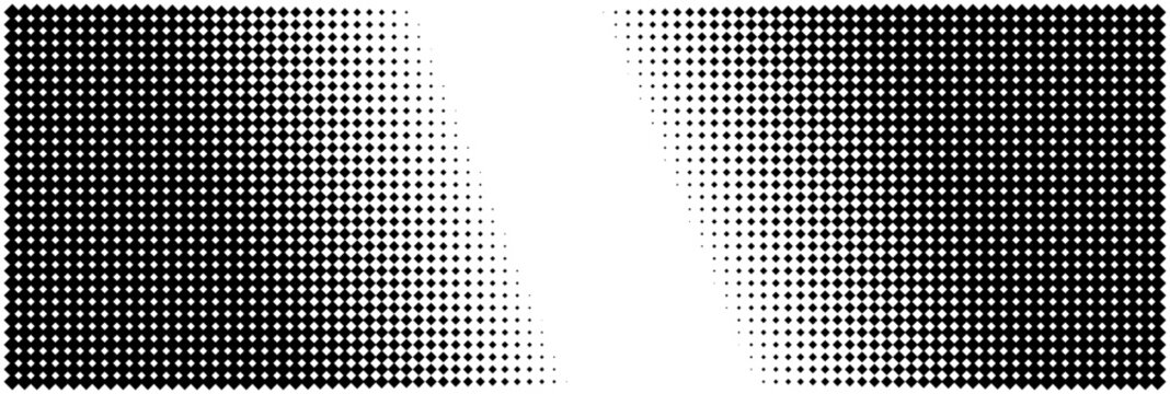 Abstract Halftone Gradient Background with Diagonal Split Pattern for Modern Graphic Design and Digital Texture