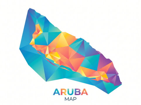 Aruba Low Poly Map