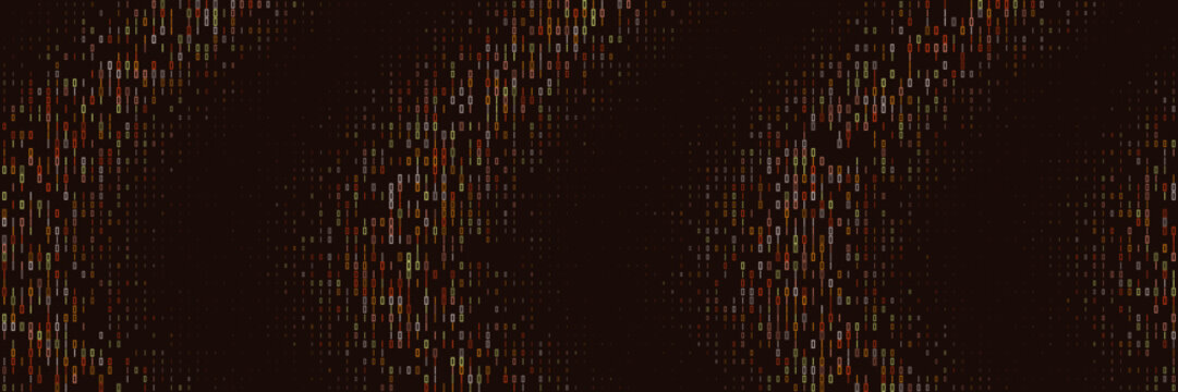 Abstract Digital Data Wave Background with Glowing Vertical Pixel Lines for Technology and Cyber Security Concepts