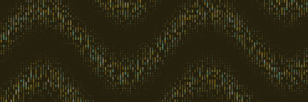 Abstract Digital Wave Pattern with Glowing Data Particles for Technology Backgrounds and Futuristic UI Design Concepts