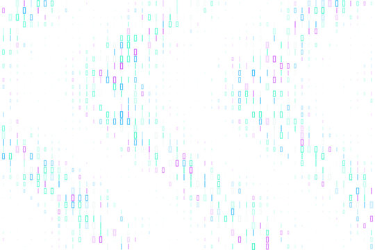 Abstract Digital Data Stream Background with Cyan and Magenta Binary Code Pattern for Technology Concepts
