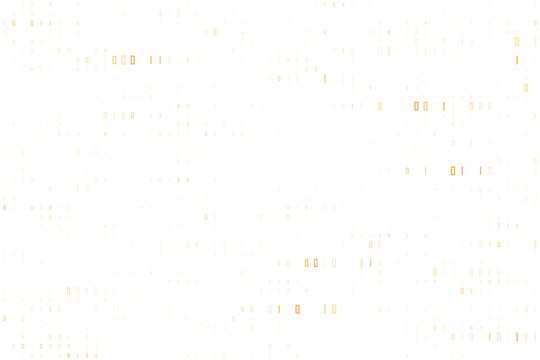 Abstract Gold Binary Code Background Digital Data Stream Pattern for Technology and Cyber Security Concepts