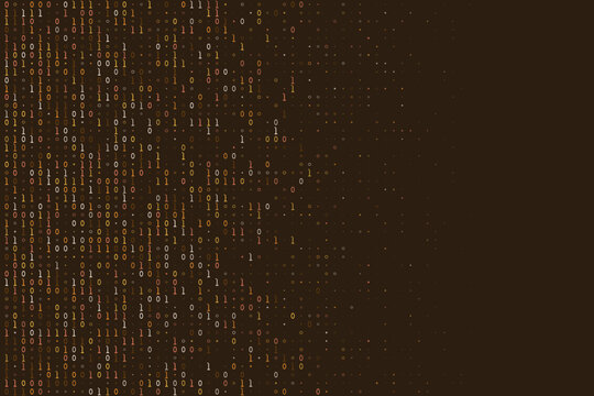 Abstract Binary Code Background Representing Digital Data Security and Cyber Technology Infrastructure Concepts