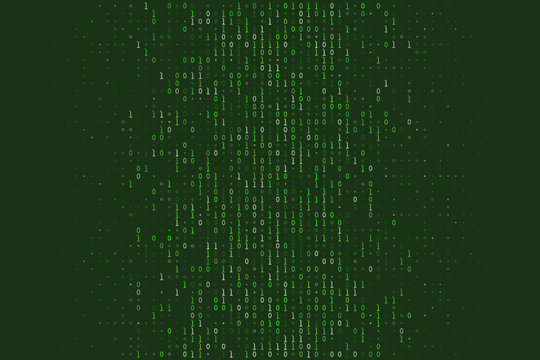 Green Binary Code Digital Background for Cybersecurity and Data Privacy Concepts