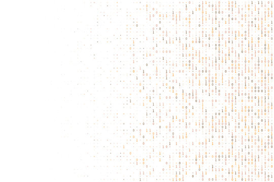 Abstract Binary Code Background with Digital Data Stream Pattern for Technology and Cybersecurity Concepts