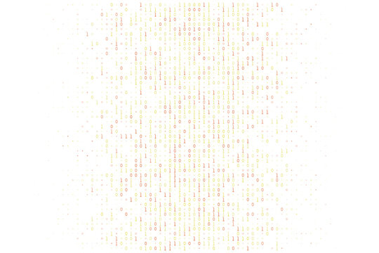 Abstract Binary Code Background with Digital Data Stream for Cybersecurity and Software Development Concepts