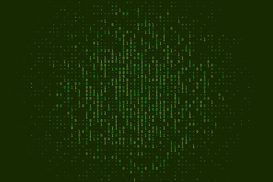 Abstract Binary Code Cloud Background Representing Big Data Analytics and Digital Information Security Technology