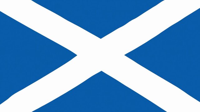 Waving Scotland National Flag 2D animation loop. Flat Color Flag Animation. Perfect for Education, Sports or Travel Projects.