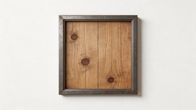 Wooden frame with natural grain