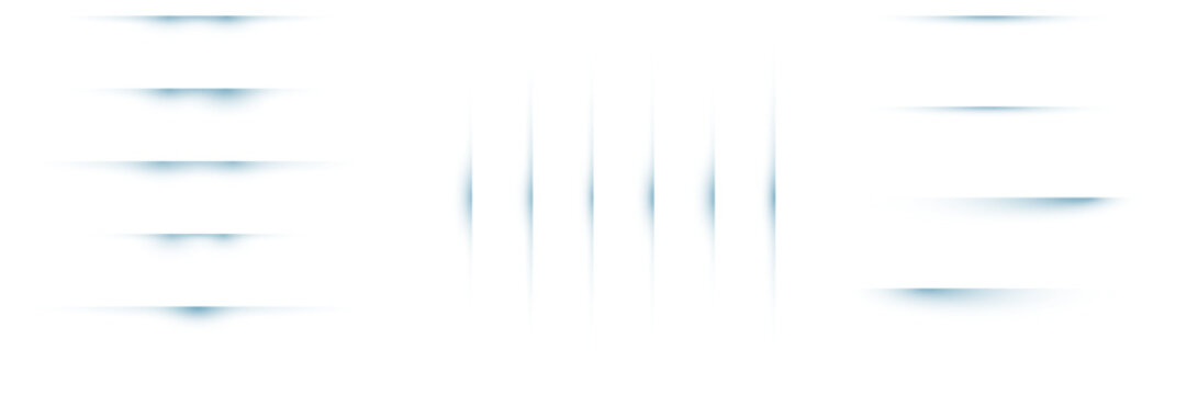 Abstract Soft Shadow Dividers Set for UI Design and Web Layouts, Minimalist Blue Gradient Separators for Modern Interfaces