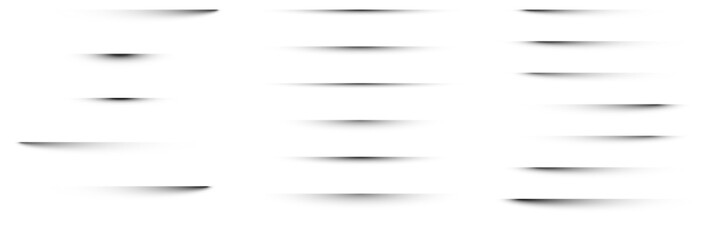 Set of Horizontal Drop Shadows for Web Design and UI Elements Isolated on White Background © SimpleDesignStudio