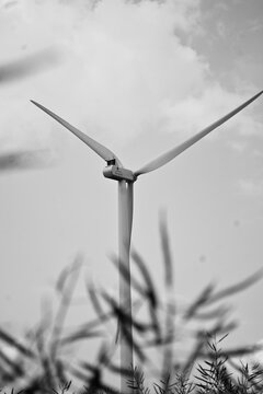 wind turbine in snow